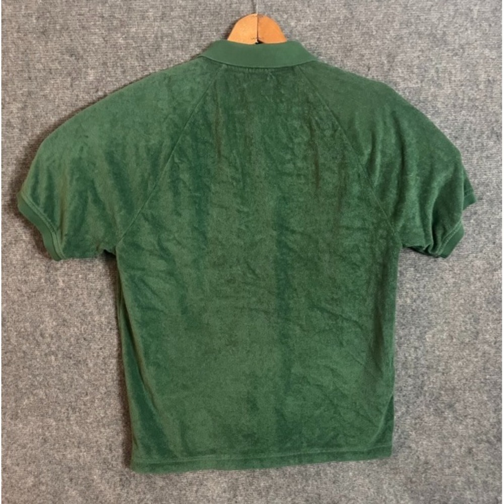 NWT J Crew Polo Oarsman Shirt Mens Large Green Terry Cloth Toweling Resort - Picture 2 of 5